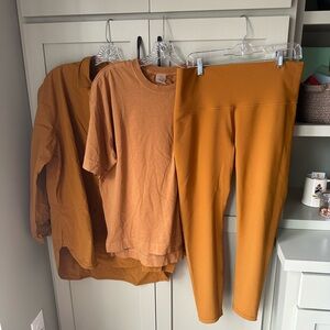 NWT/NWOT CALIA by Carrie Underwood Activewear Set Sz M-L-XL, Mustard Yellow